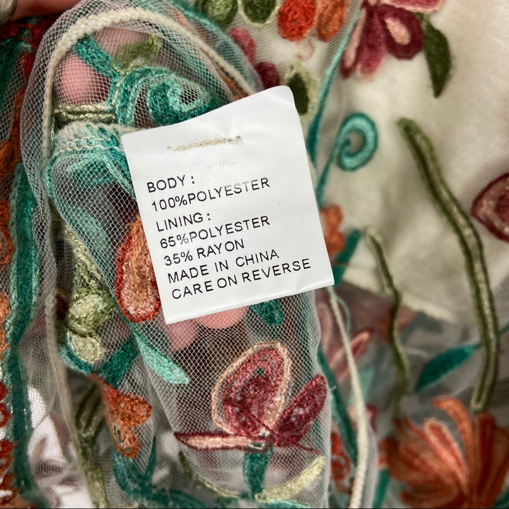 Simply Couture Embroidered Layer Tunic Dress Med - Picture 10 of 13